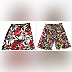 Flow Society Home Run Attack Strike Homerun Shorts Boys Youth L & M Baseball Fun